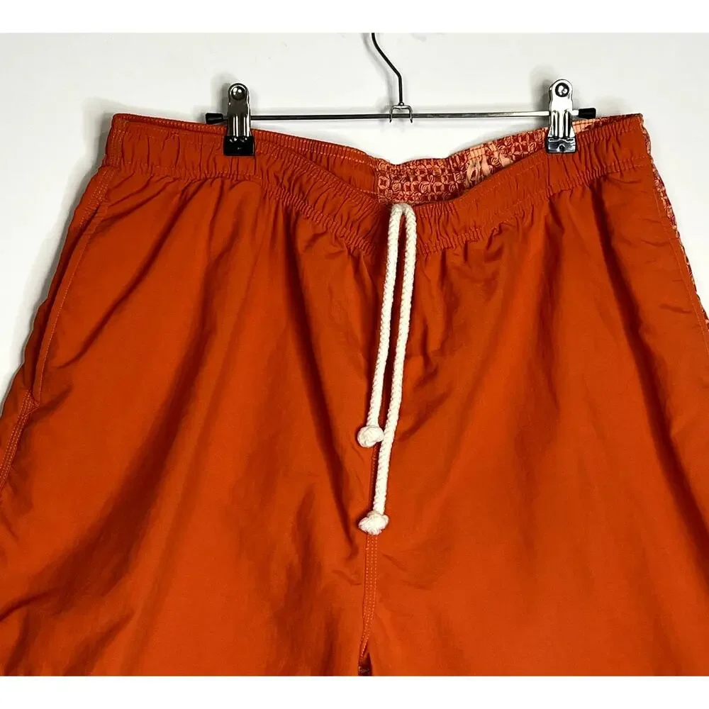 Tommy Bahama Swim Trunks Board Shorts Surf Pockets Orange Mens Large